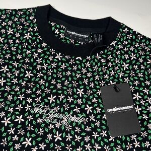 The Hundreds DITSY Floral AOP SS T-Shirt Black Green Puff Print Men's Small